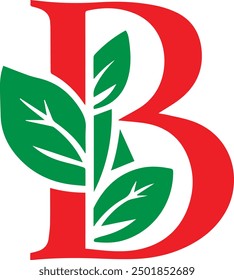 Natürliches B-Logo, Vektorbild für Mehrzweck-Design für verschiedene Arten von Unternehmen