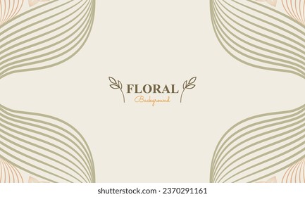 natural background with abstract natural shape, leaf and floral ornament in soft color style design