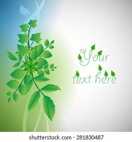 Natural Background Design with Leaves
