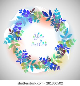 Natural Background Design with Leaves