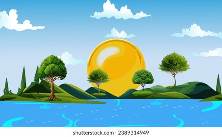 Natural background design vector illustration