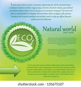 Natural background eco sign green