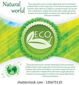 Natural background eco sign green