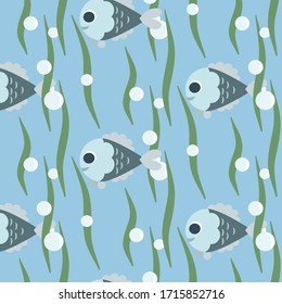 Natural background. Fish in the water.