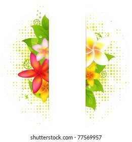 Natural Background With Flower, Vector Illustration