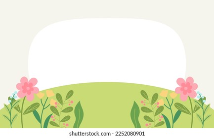 Natural background with flowers vector 