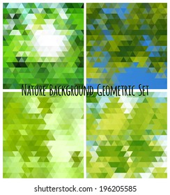 Natural background geometric set. All on different layers for easy using.