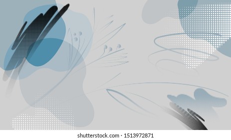 Natural background in gray-blue tones
handmade graphics, dot