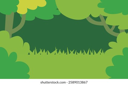 Natural background illustration material with many plants