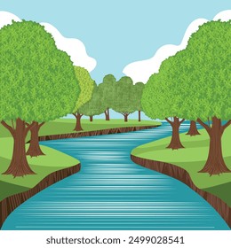 natürlicher Hintergrund, Illustrationsvektor 
Kunst