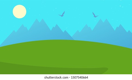 Antecedentes naturales con paisaje montañoso Vector