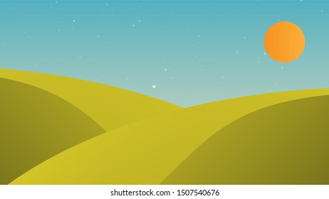 Natural background with mountains landscape  Vector