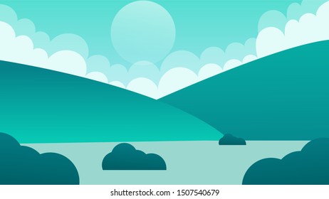 Natural background with mountains landscape  Vector