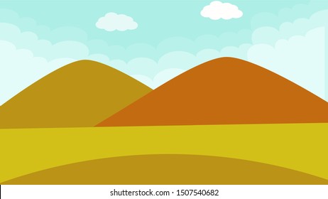 Natural background with mountains landscape  Vector