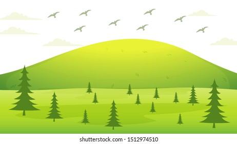 Natural background with mountains landscape Vector