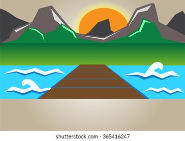 natural Background on sunset