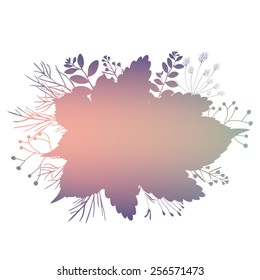 Natural background. Place for text. Vector illustration
