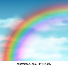 Natural background with rainbow. Eps 10