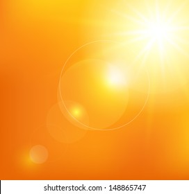 Natural background with sun is shining behind the clouds 
