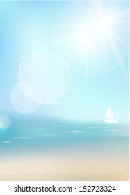 Natural background with sun is shining behind the clouds 