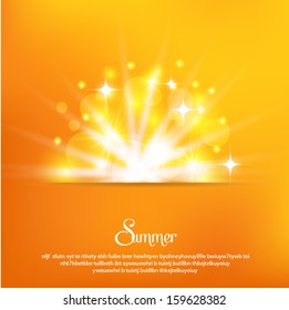 Natural background with sun is shining behind the clouds