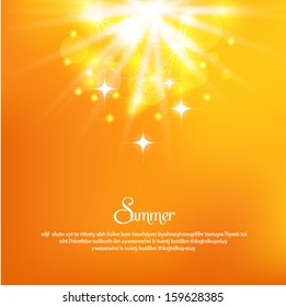 Natural background with sun is shining behind the clouds