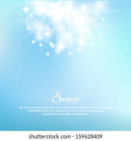 Natural background with sun is shining behind the clouds