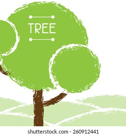 Natural background with tree in grunge style.