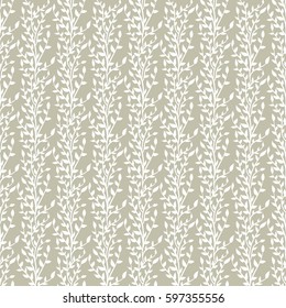 Natural background of twigs. Spring background. Vector illustration
