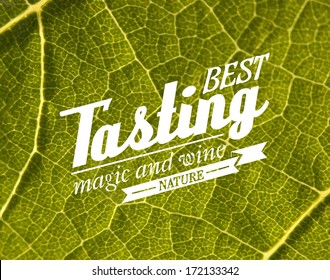 Natural background of wine with text template. Vector illustration.