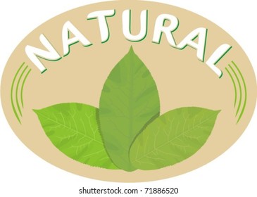 natural badge - label