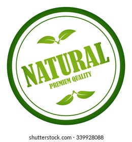 Natural Badge & Stamp. Vector illustration
