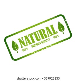 Natural Badge & Stamp. Vector illustration
