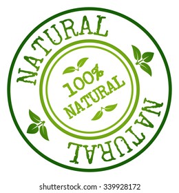 Natural Badge & Stamp. Vector illustration
