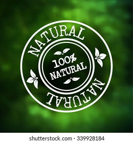 Natural Badge & Stamp. Vector illustration