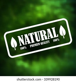 Natural Badge & Stamp. Vector illustration