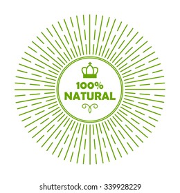 Natural Badge & Stamp. Vector illustration