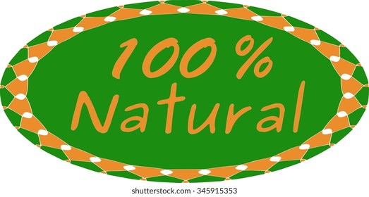 natural badge vector