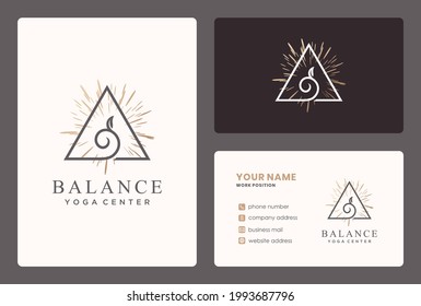 natural balance logo for yoga, health care.
