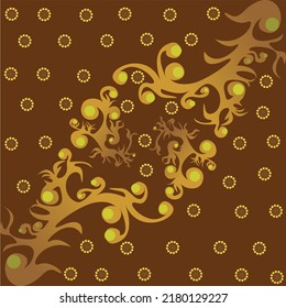 natural batik motif vector design