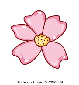 natural beautiful flower with petals design