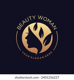 Natural beauty logo design element with modern creative abstract idea