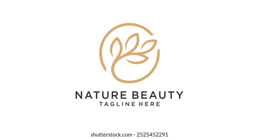 natural beauty logo design, nature, herbal, organic, salon, spa, logo design vector, symbol, idea, creative.