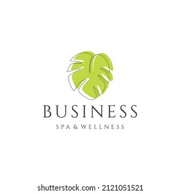 Natural beauty logo design vector illustration