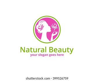 Natural Beauty Logo Template