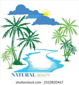 Natural beauty t - shirt design 