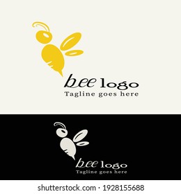 plantilla de logotipo de abeja natural que es claro de entender y tema único.