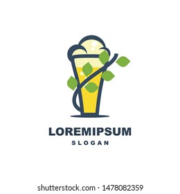 Natural beer logo illustration vector