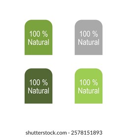 NATURAL BIO ECO PRODUCT BADGE SIGN SYMBOL VECTOR