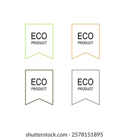 NATURAL BIO ECO PRODUCT BADGE SIGN SYMBOL VECTOR